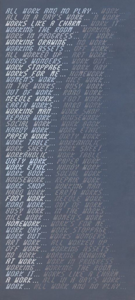 John Boone, Work Grey, 2013, Acrylic on canvas, 108 x 48 inches